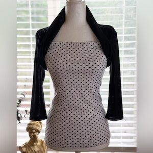 Black and White Polka Dot Women's Blouse